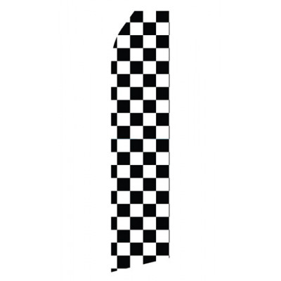 Black and White Checkered Econo Stock Flag