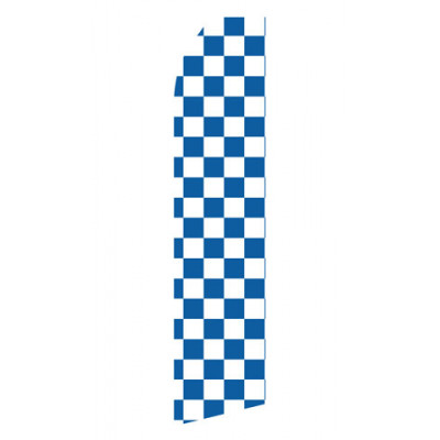 Blue and White Checkered Econo Stock Flag