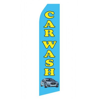 Blue Car Wash Econo Stock Flag