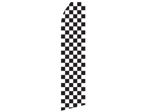 Black and White Checkered Econo Stock Flag