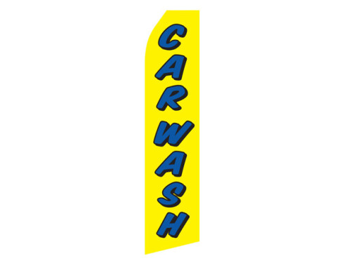 Yellow Car Wash Econo Stock Flag