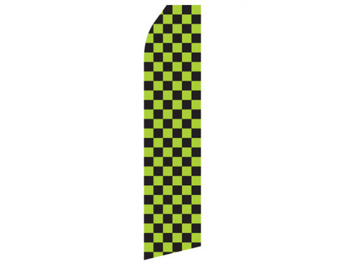 Green and Black Checkered Econo Stock Flag