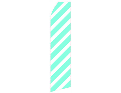Ribbed Cyan Econo Stock Flag