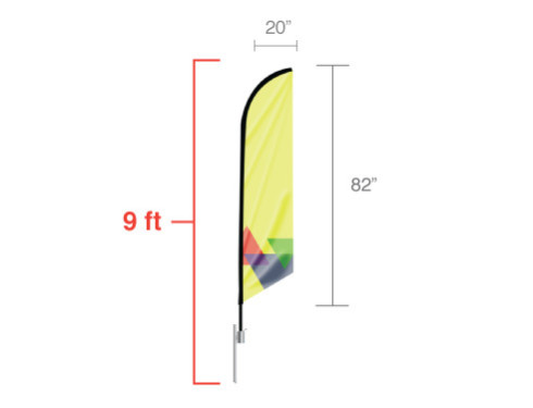 Feather Angled Flag (Small)