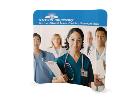 8ft Curve Tension Fabric Display