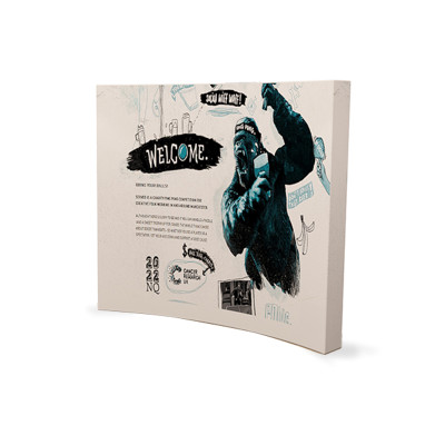 10ft Curve Velcro Fabric Pop Up Display