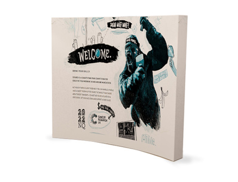 10ft Curve Velcro Fabric Pop Up Display