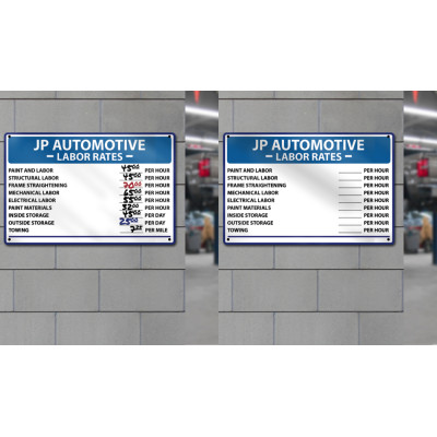 Dry Erase Aluminum Sign