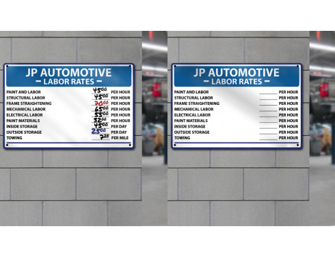 Dry Erase Aluminum Sign