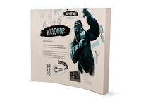 10ft Curve <nl>
</nl> Velcro Fabric Pop Up Display