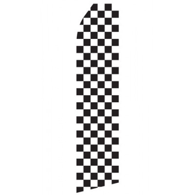 Black and White Checkered Econo Stock Flag