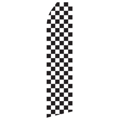 Black and White Checkered Econo Stock Flag