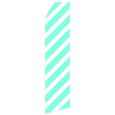 Ribbed Cyan Econo Stock Flag